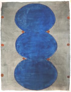 Lavinia Gallie: Ovals (Dark Turquoise);  watercolour; 75 x 56cms