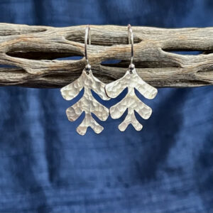 Alison Morris: Hand-cut hammered sterling silver 2.3cm long