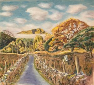 Sarah Bannerman: Moel-ddu, North Wales. Oil pastel 47x42cm. SOLD