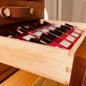 Pat Mead: Custom Wood Boxes for keepsakes - This one is in Sapele and Ash and is for Nailberry bottles