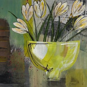 Susan Parkinson: Little Bowl of Crocus - Mixed Media