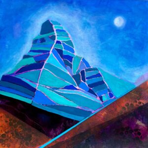 Sarah Bond OPC, WOA: The dark glistening granite- oil on board