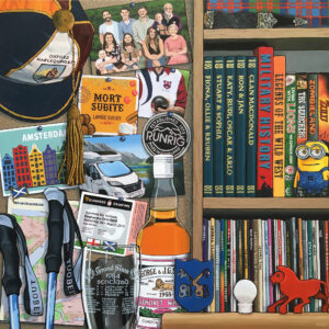 Kevin Hinton: Some of Ron's favourite things. Oil on cradled panel, 20 x 20 inches.