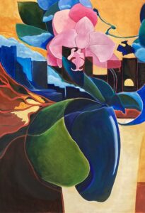 Marigold Short: 'Late Night Musings.' Oil on canvas. Framed size 73 x 53 cm