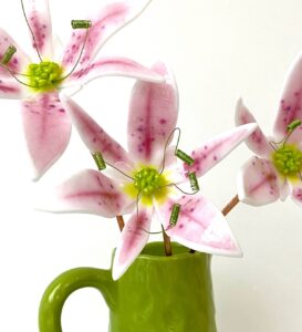 Alison Blanchard OCG, WOA: Glass Lilies approx 50cm tall £50.00 each