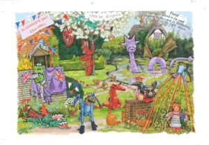 Linda Benton: Dragon Scarecrows West Hagbourne