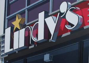 Marjorie Collins OAS: LINDY'S Acrylic on canvas 50 x 71 cm