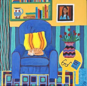 Neil Butterfield: Maxine took to Napping on the Professor's Chair  300x300. £225