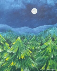 Ruth Harris (Catkin Studio): "Midnight Forest" by Ruth Harris | Catkin Tree Studio - Sold
