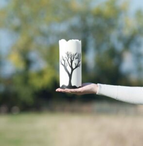 Laura Murphy: Torquil Tree hand-painted translucent porcelain vessel