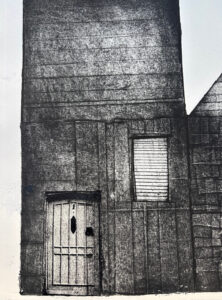 Juliet Bankes OPC: No. 1 Cropredy Lane  (Detail) Collagraph with Collage