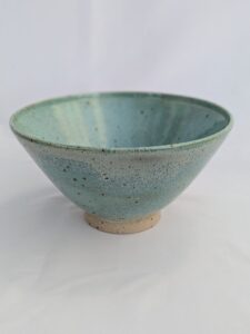 Tanya Hill OCG: Stoneware ceramic bowl with celedon glaze