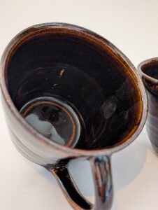 Marcus Wattam: Cup.  Stonewear. Temoku Satin Glaze