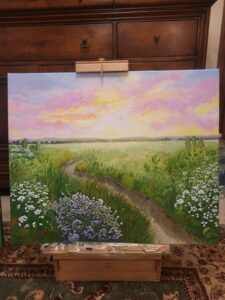 Alina Tazhikenova SOA: Pathway to Happiness, oil on canvas