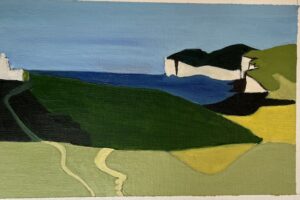 Penny Astrop: Seven Sisters, oil on paper, 37cms x 26cms, Framed, £150