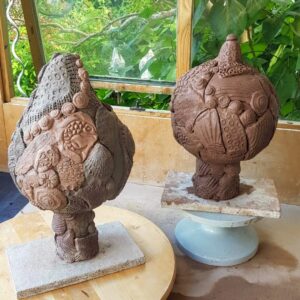 Julie Furniss: Garden orbs in process