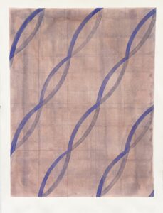 Lavinia Gallie: Pink Diagonals; watercolour; 75 x 54 cms