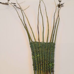 Carol Harvey: 'POOL MEADOW WEAVE ', 20cm x 60cm, reeds and twigs, £50