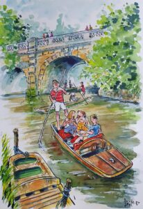 Bruce Bignold OAS: 'Punting on the Cherwell.'