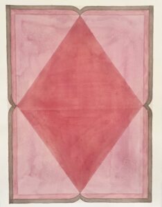 Lavinia Gallie: Rose Diamond; watercolour: 75 x 54 cms