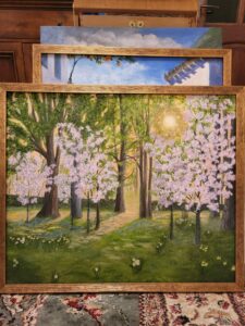 Alina Tazhikenova SOA: Sakura, oil on canvas