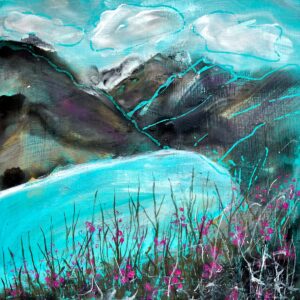 Sarah Bond OPC, WOA: Crystal Clear Waters- mixed media on board