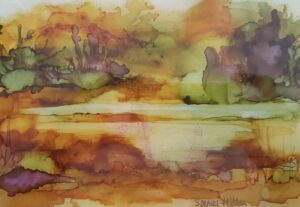 Cool Contours Venue: Kate Spencer Millan - Alcohol Ink and Mixed Media