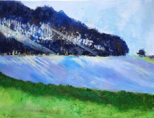 Patsy Jones: Snow Field oil on canvas