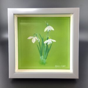 Ruth Harris (Catkin Studio): "Snowdrop Study #1" by Ruth Harris | Catkin Tree Studio - Sold - but visit my Artweeks Venue for my full exhibition of spring flower artworks