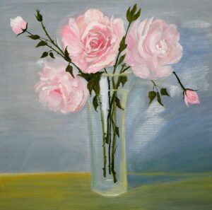 Alina Tazhikenova SOA: Soft pink, oil on canvas