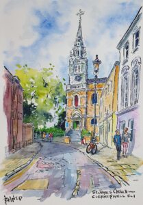 Bruce Bignold OAS: 'St. James Church, Clerkenwell Close, London EC1. Rebuilt in1792.'