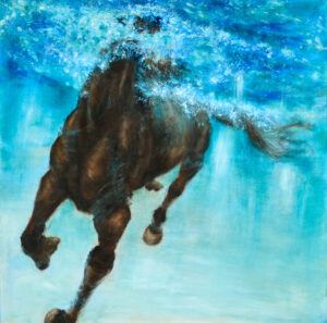 Jean Pierre de Rosnay: Oil painting titled Submerged grace