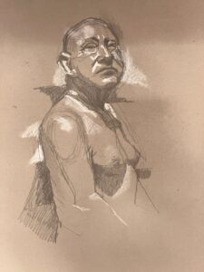 Deborah Williams OAS: "Terry" (graphite and chalk)