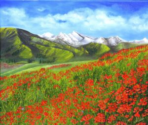 Alina Tazhikenova SOA: The Poppy Waltz, oil on canvas