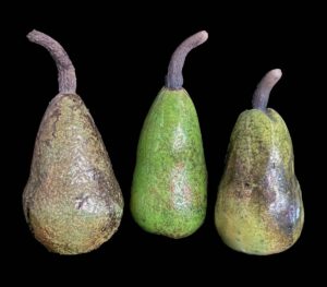 Veronica Dudley OAS: Trio of raku pears