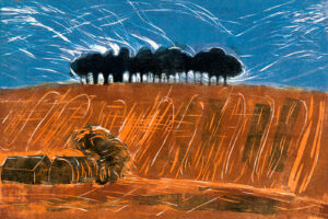 Catriona Brodribb OPC: 'Under the Hill ll', woodcut