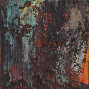 Pete Collins SOA: 'Untitled' - Turquoise/orange. 2017. 260mm x 260mm x 50mm.