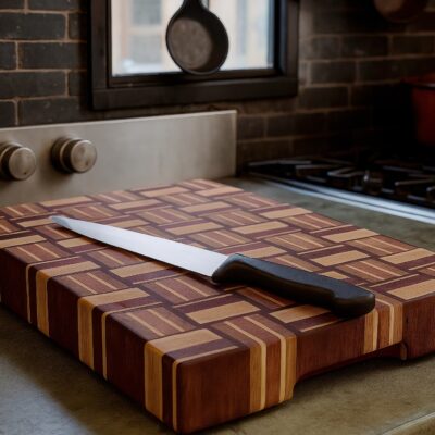 Weave Pattern Butcher Block