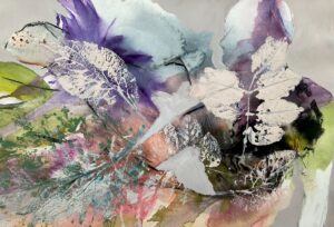Sheri Stuffle Hill: 'Whispers Through Leaves' acrylic on heavy paper, 56cm (W) x 38cm (H)