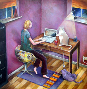 Victoria Stanway OAS: Mad Cat Woman series of Paintings