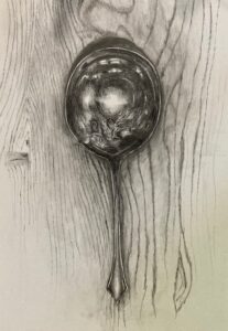Julie Herd: Big spoon, Graphite on paper