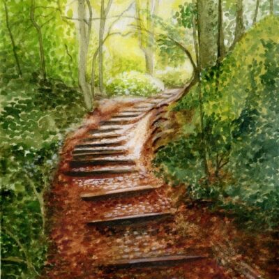 CS Lewis Nature Reserve, watercolour, by Amy Letts