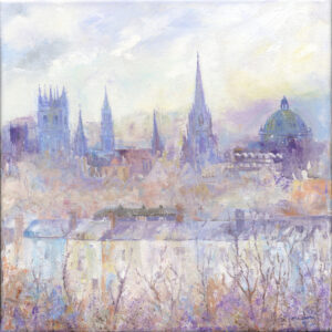 Jill Smith: Dreaming Spires, oil, 40 x 40 cm plus frame, £240