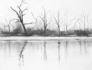 Kath Fotheringham: Winter landscape, Oxfordshire