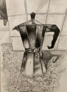 Julie Herd: French press, Graphite on paper
