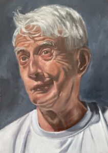 Tim Kapp: I’m not sure this is a good idea….Oil on paper, 21 x 29.7cm.