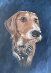 Tim Kapp: Jasper. Oil on canvas, 10 x 14”.