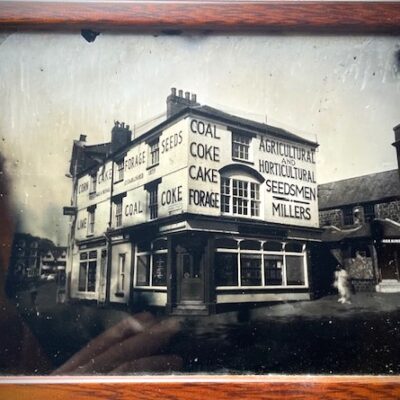 The old Lampreys building in Banbury captured on an ambrotype glass image