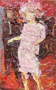 Howard Aspden: Wedding Dancer. Oil on wood