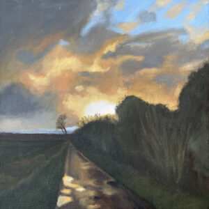 Tim Kapp: To The Ridgeway. Oil on Canvas, 12 x 12”.